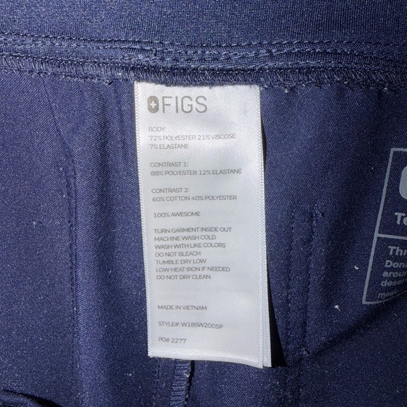 *PRICE OBO* FIGS Women's Navy Blue Zamora™ - Medium Petite Jogger Scrub Pants - Picture 6 of 8